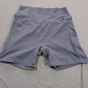 Sunzel Dark Grey/Blue Athletic Biker Shorts L (12) with Pockets